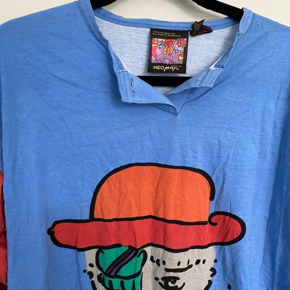 RARE Vintage 1987 Peter Max Neo Max Art Zero Megalopolis T-shirt 80s - Picture 2 of 4